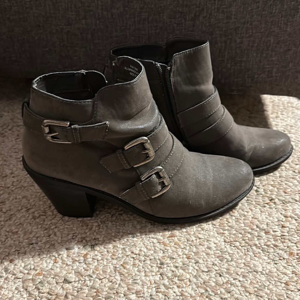 Gray Ankle Booties
